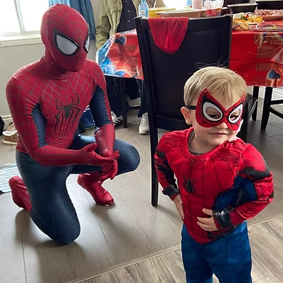Spider-Guy with mini Spider-Man
