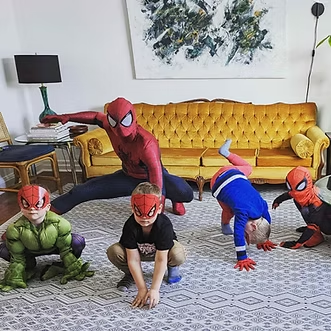 Spider-Guy with Kids